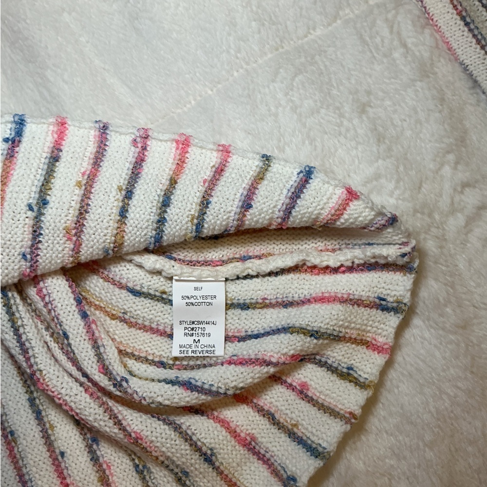 Colorful Striped Ribbed Sweater - Picture 6 of 6